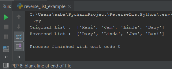 Reverse A List Python Reverse A List With Examples